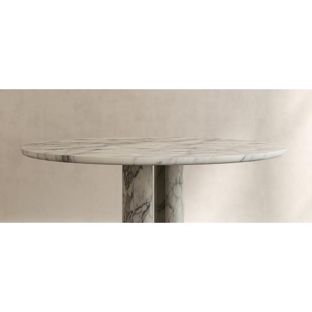 Roman Dining Table III in Arabescato Marble by Paloma Editions For Sale - Image 4 of 7