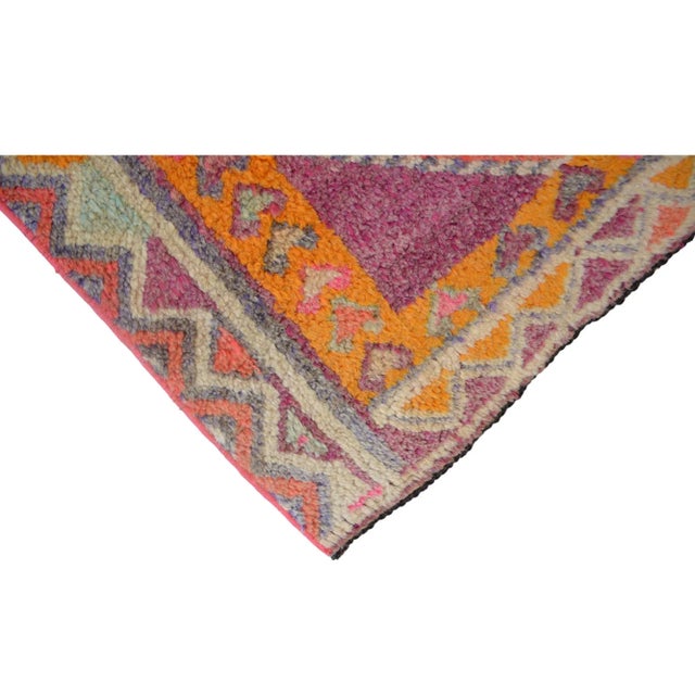 Turkish Runner Rug . Hand-Knotted Tribal Oushak Halway 2′6″ × 14′ For Sale - Image 10 of 12
