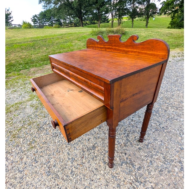 Antique Cherry Dressing Table With 2 Drawers 1860s For Sale - Image 10 of 18