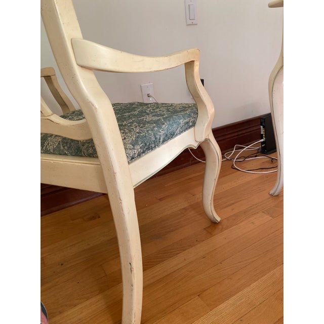 Off-white Country French Hand - Painted Accent Chair For Sale - Image 8 of 12