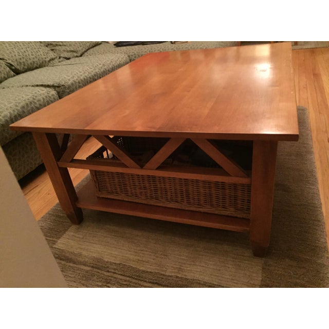 Solid Wood Ethan Allen Coffee Table Chairish