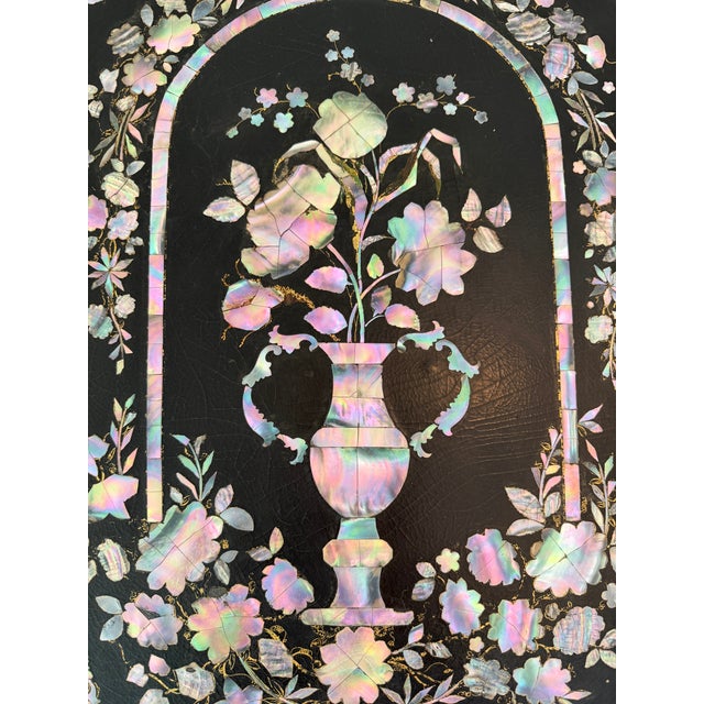 19th C English Mother-of-Pearl Tilt-Top Table For Sale - Image 18 of 18