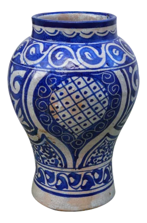 Blue Moroccan Ceramic Vase