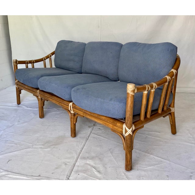 McGuire Rattan Bamboo Sofa Chairish