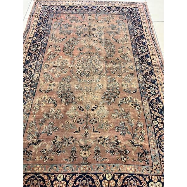 Persian Antique Persian Lavar Kerman , 5'9 X 9' For Sale - Image 3 of 8