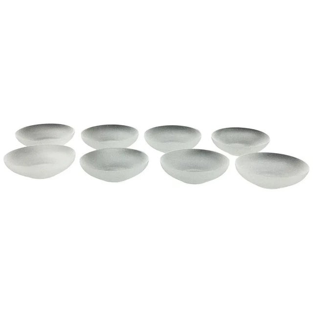 1930s Small Frosted-Glass Bowls by A.D. Copier for Leerdam, Netherlands, 1930s, Set of 8 For Sale - Image 5 of 5