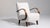 20th Century Czech Republic Warm Ivory Boucle Bentwood-Arm Lounge Chair For Sale - Image 10 of 11