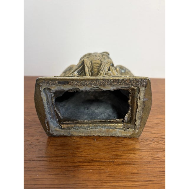 Vintage 1776 Brass Bald Eagle Bookend American Patriotic Federal Decor For Sale - Image 13 of 14
