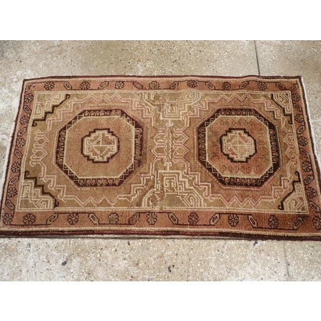 Galerie Shabab Collection Early 20th Century East Turkestan Khotan Throw Rug For Sale - Image 4 of 8