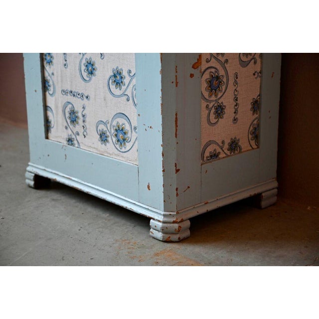 Large Vintage Patinated Wooden Chest For Sale - Image 4 of 13