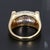 Mid-Century Modern Mid 20th Century 14k Yellow Gold Men's Ring With 1.34ct G/Si3 Round White Diamonds - Size 9 For Sale - Image 3 of 4