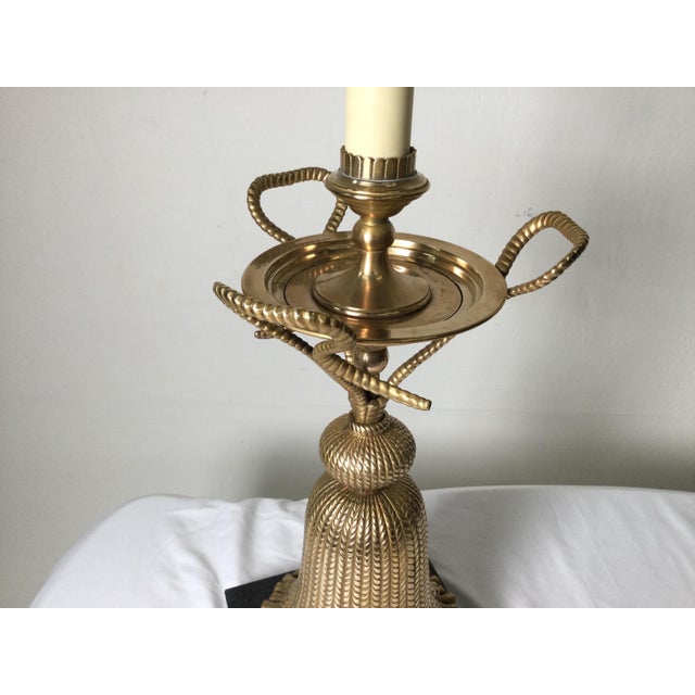 Metal 1990s Cast Burnished Brass Chapman Table Lamp For Sale - Image 7 of 10