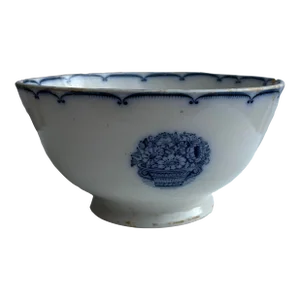 1920s Blue and White Swedish Gustavsberg Porcelain Serving Bowl