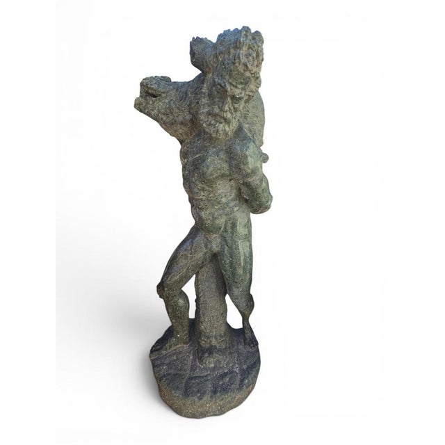 Impressive 19th-century sculpture depicting Hercules, the legendary hero of Classical Antiquity renowned for his strength,...