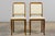 Mid 20th Century French Art Deco Maple Accent Side Chairs With Sage Green Stripe – A Pair For Sale - Image 5 of 17