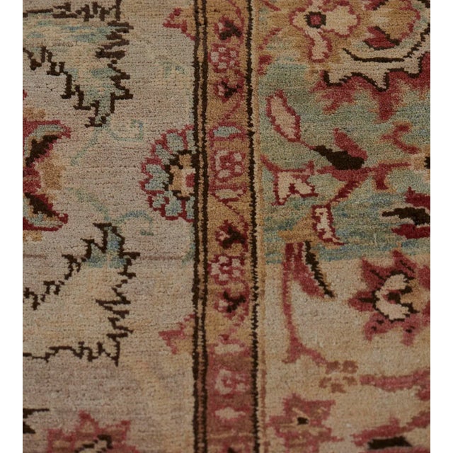 Textile Handwoven Revival Agra Style Wool Rug For Sale - Image 7 of 13