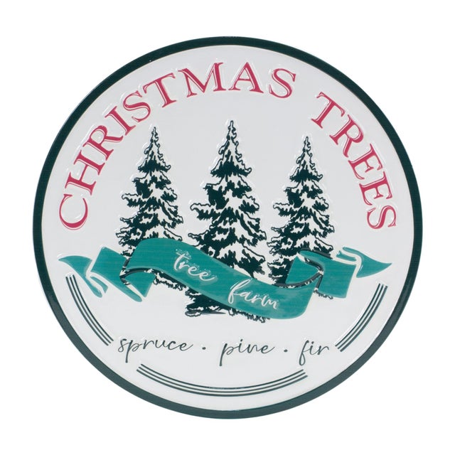 Add a timeless festive touch to your home with the Christmas Tree Farm Sign! Featuring a vintage design and charming red...