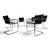 Animal Skin Visitor Chairs in Leather and Chrome by Mart Stam and Marcel Breuer for Matteo Grassi, 1970, Set of 6 For Sale - Image 7 of 18