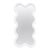 White Hvyli 8 Rectangular Wavy Wall Mirror by Oitoproducts For Sale