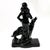 Rare Art Deco high gloss black figurine from Seymour Mann. This sculpture depicts an elegant woman walking a dog,...