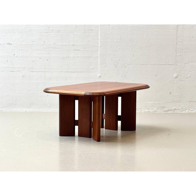 Mid-Century Curved Cherrywood Coffee Table, 1970s For Sale - Image 4 of 16