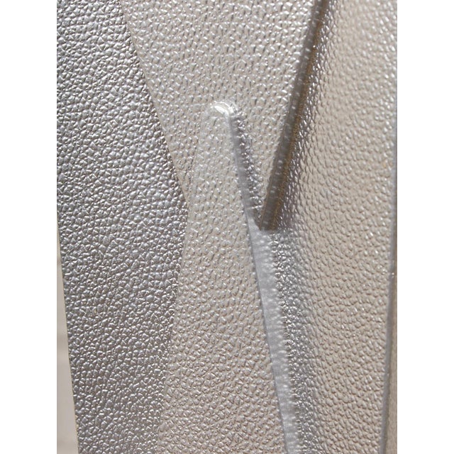 Mid 20th Century Silver Tone Designer Lamp For Sale - Image 10 of 10