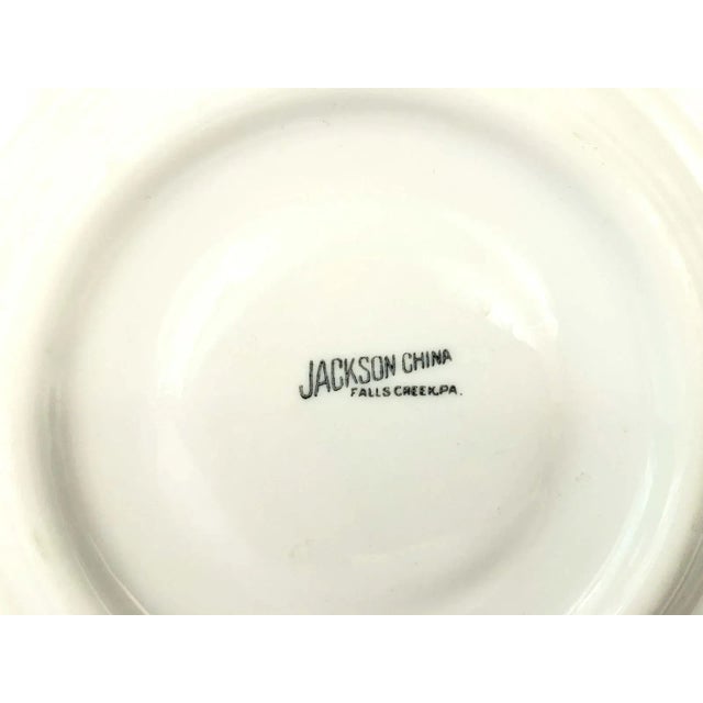 Vintage Jackson China Restaurant Ware Red Flower Teacup Coffee Cup Saucer Set- 2 Pc For Sale - Image 10 of 10