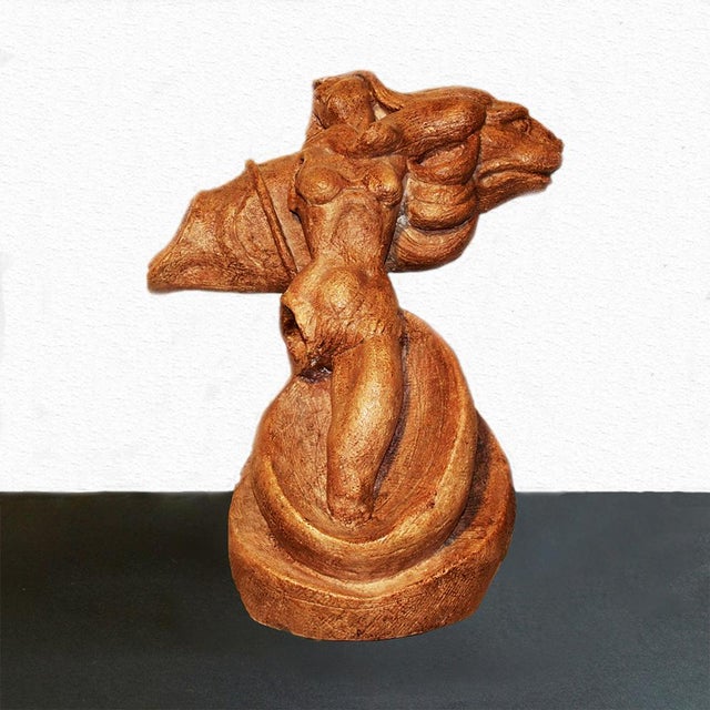 Toni Boni, Lion Tamer, 1950s, Terracotta Sculpture For Sale - Image 4 of 6
