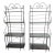 Charleston Forge Bakers Rack (2) Iron & Glass - 4 Tier For Sale