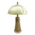 Early 20th Century Bradley & Hubbard Antique Hand Painted Gold Gilt Slag Glass Table Lamp For Sale