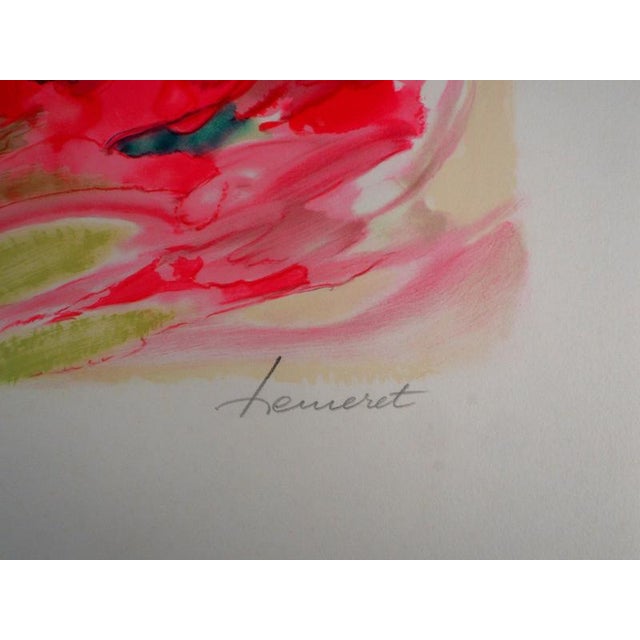 Modern Claude Hemeret, Spring in the Garden, Lithograph For Sale - Image 3 of 8