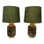 Pair of Lee Rosen Ceramic and Brass Lamps For Sale