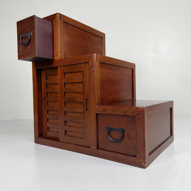 Japanese Stair Chest, 1960s For Sale - Image 13 of 14