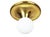 Goldenrod Brass and Opaline Glass Ball Shade Wall Lamp by Achille Castiglioni for Flos, 1960s For Sale - Image 8 of 8