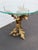 Hollywood Regency Hollywood Regency Floral and Gold Painted Finish Glass Top Coffee Table 6646 For Sale - Image 3 of 15