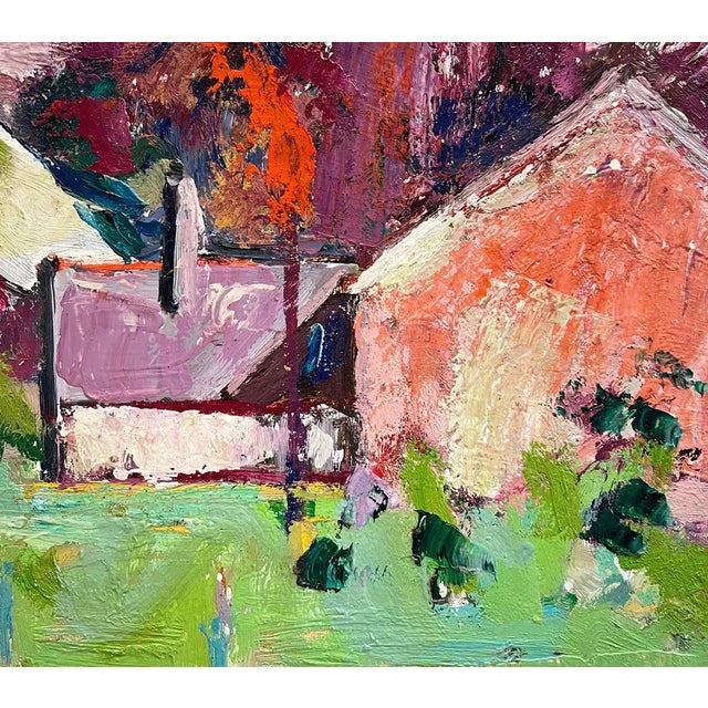 Jean Krille, Landscape 120, Oil on Masonite For Sale - Image 4 of 11