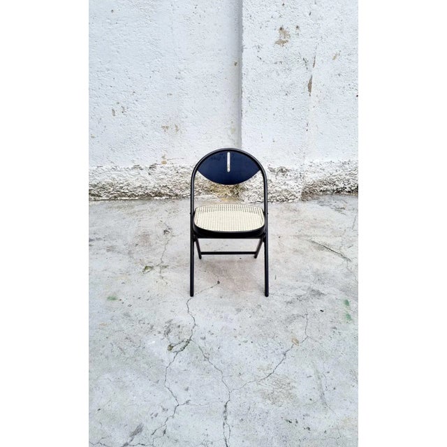 Mid-Century Folding Wooden Chair in the style of Achille Castiglioni, Italy, 1970s For Sale - Image 6 of 13