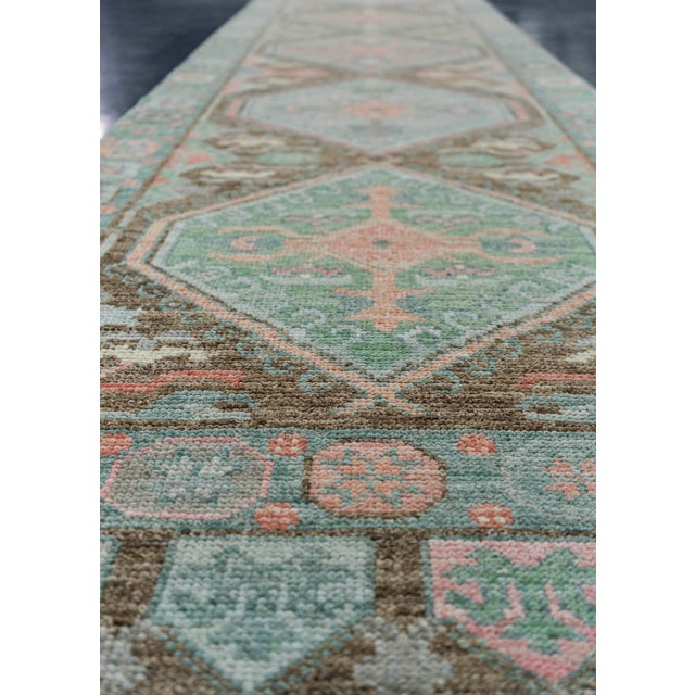 Turkish Oushak Rug 2'11" x 14'2" #20017 For Sale In Houston - Image 6 of 8