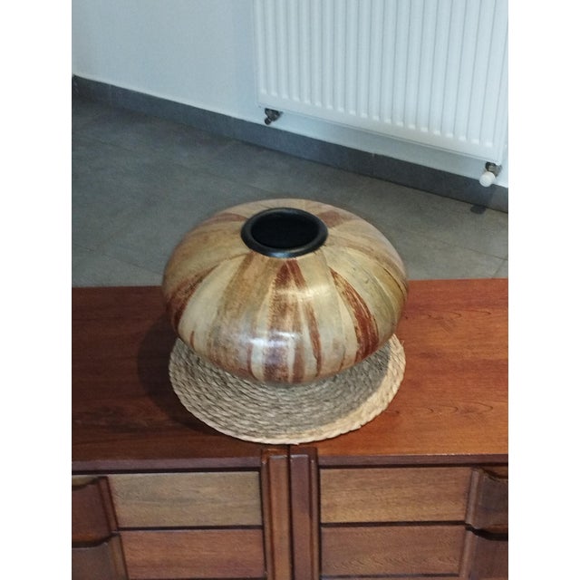 Large Vintage Vase in Leaves, 1950s For Sale - Image 9 of 15