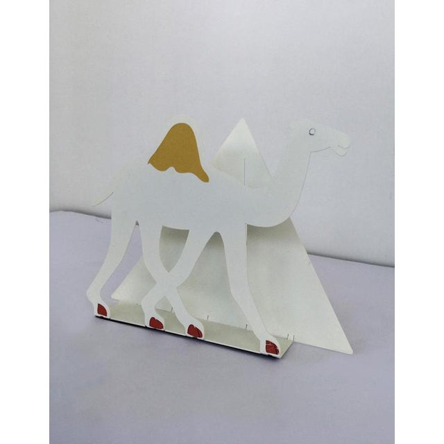 Painted Black Metal Egitto Sculpture by Bruno Chersicla, 1980 For Sale - Image 11 of 18