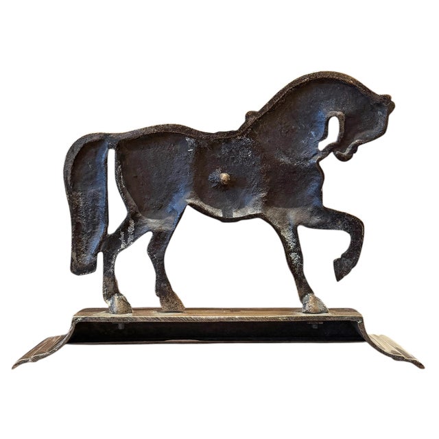Pair of Early 19th Century English Georgian Brass Horse Doorstops For Sale - Image 13 of 13