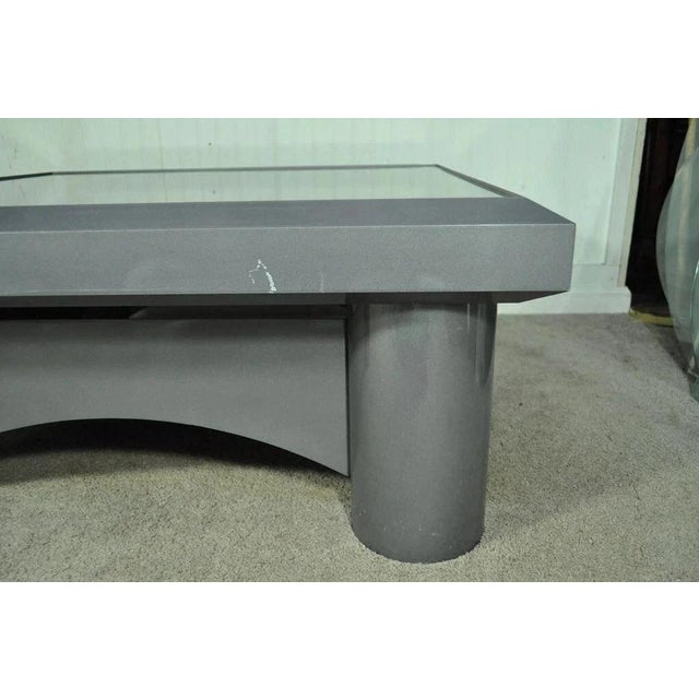 Industrial Modern Large Custom Aluminum Gun Metal 40" Square Coffee Table For Sale In Philadelphia - Image 6 of 10