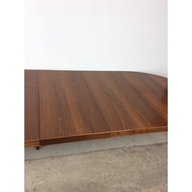 Danish Modern Teak Oval Shaped Dining Table With 3 Leaves For Sale - Image 9 of 18