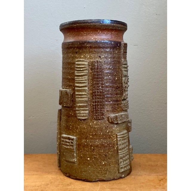 Vintage Abstract Patterned Pottery Vase For Sale - Image 17 of 18