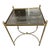 1990s Brass and Glass End Table For Sale