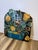 Signed Vintage 1980s Hand-Painted Repoussé Metal Floral Fireplace Screen For Sale - Image 4 of 6