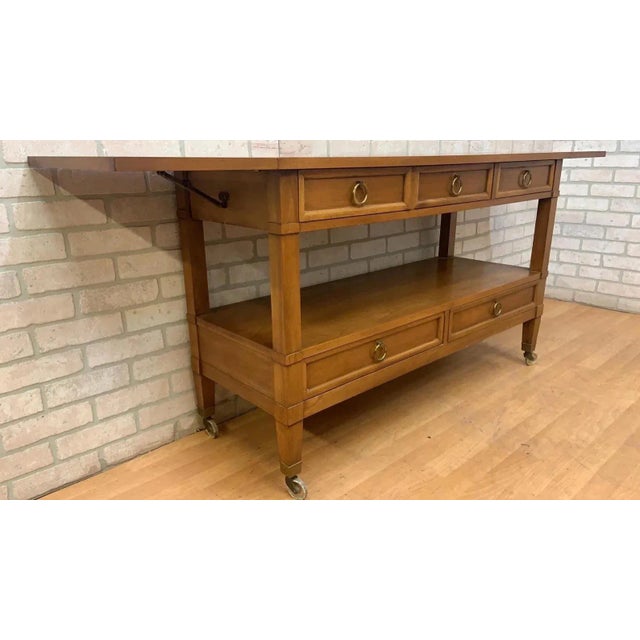 Campaign English Regency Style Rolling Drop Leaf Server by Sligh Furniture For Sale - Image 3 of 9