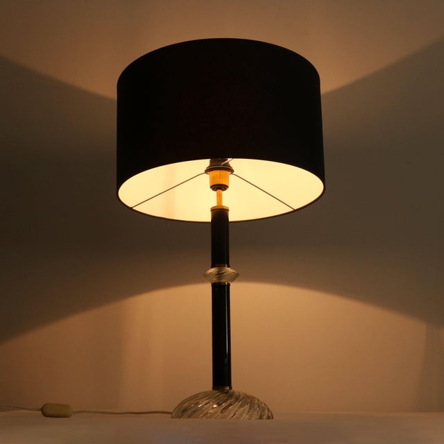 Murano Glass and Alabaster Table Lamp by Tommaso Barbi, 1970s For Sale - Image 10 of 10