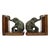 Elephant Bookends in Patinated Bronze, Set of 2 For Sale - Image 6 of 14