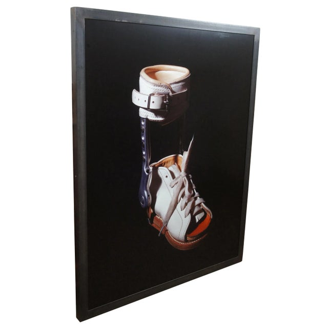 Contemporary 1993 Janet Biggs "One" Cibachrome Photograph Leg Brace For Sale - Image 3 of 12
